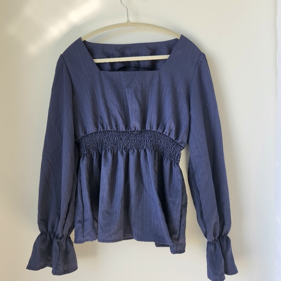 Navy blouse (New without tags) - Picture 1 of 4